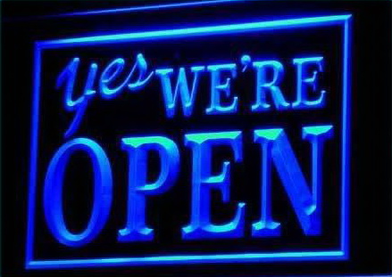YES We're Open Shop Cafe Restaurant LED Light Sign